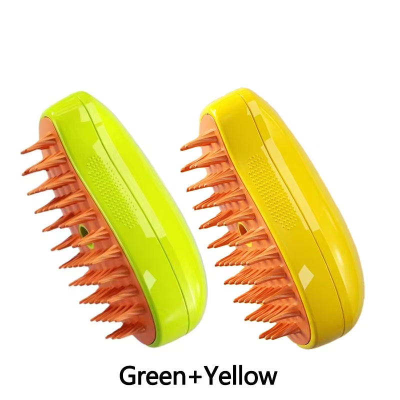 Professional Pet Grooming Tool: 3-in-1 Electric Steam Brush with Massage and Shedding Features for Cats and Dogs