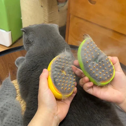 Professional Pet Grooming Tool: 3-in-1 Electric Steam Brush with Massage and Shedding Features for Cats and Dogs