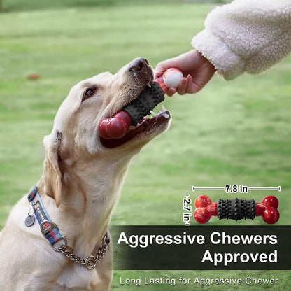 Durable Interactive Dog Toy for Aggressive Chewers - Indestructible Bone Design for Medium to Large Dogs by Dinosam