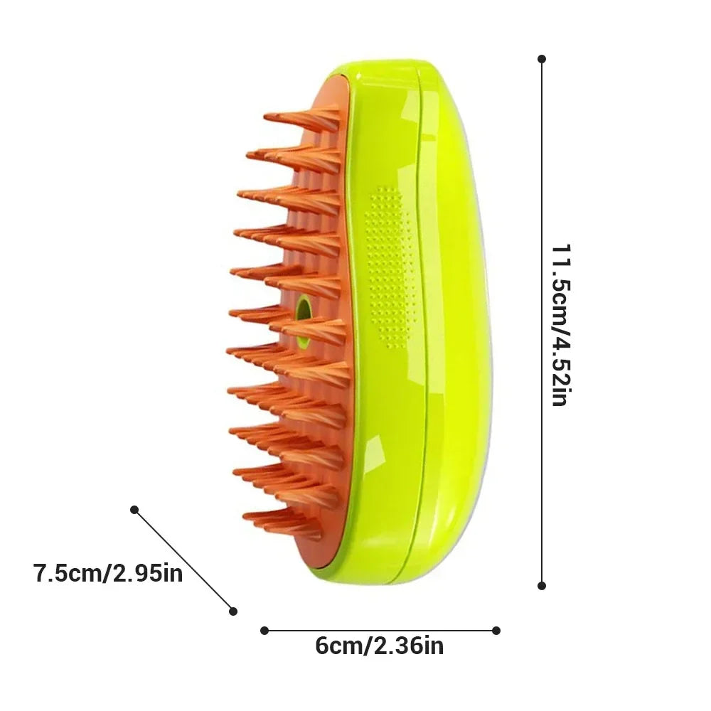 Professional Pet Grooming Tool: 3-in-1 Electric Steam Brush with Massage and Shedding Features for Cats and Dogs