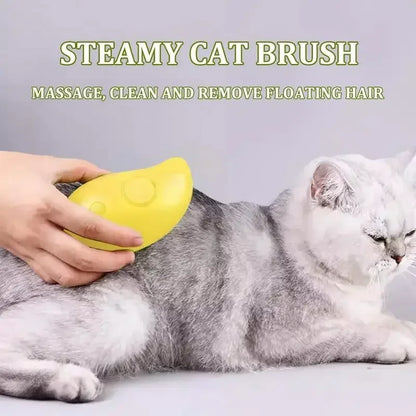 Professional Pet Grooming Tool: 3-in-1 Electric Steam Brush with Massage and Shedding Features for Cats and Dogs