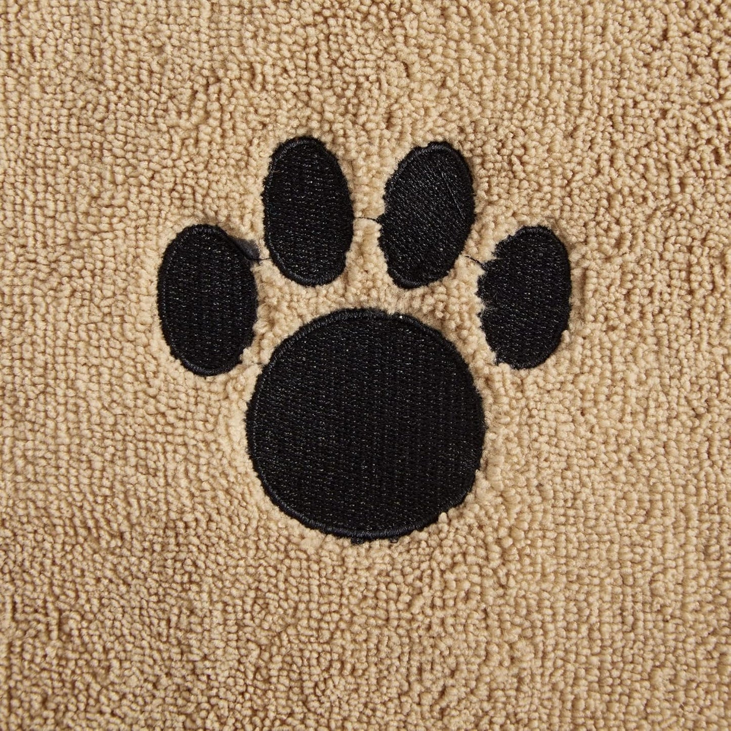 X-Large Absorbent Microfiber Pet Grooming Towel Collection, 41" x 23.5", Embroidered Taupe