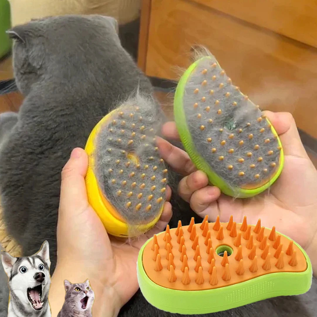 Professional Pet Grooming Tool: 3-in-1 Electric Steam Brush with Massage and Shedding Features for Cats and Dogs