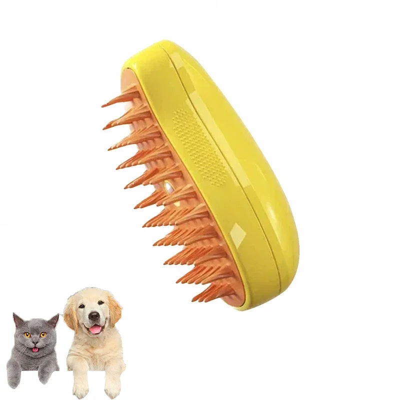 Professional Pet Grooming Tool: 3-in-1 Electric Steam Brush with Massage and Shedding Features for Cats and Dogs