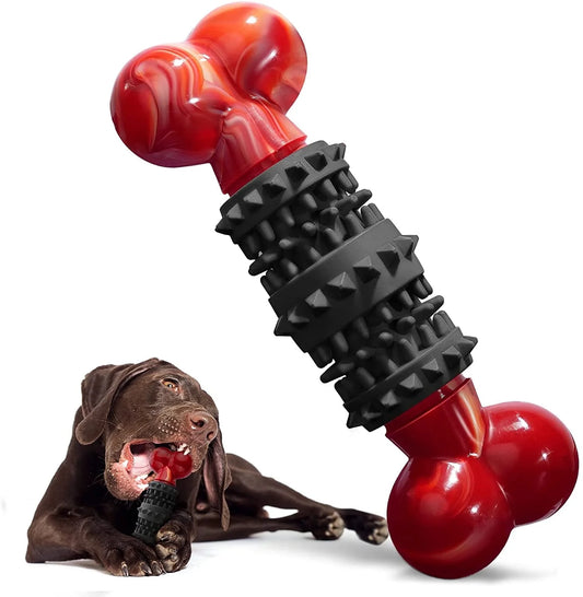 Durable Interactive Dog Toy for Aggressive Chewers - Indestructible Bone Design for Medium to Large Dogs by Dinosam